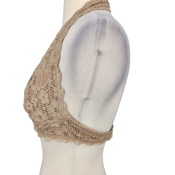 Free People Intimately Lace Halter Bralette  Size Large - Picture 3 of 8